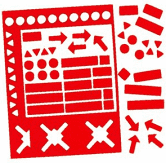 Magnetsymbole von Legamaster 30 Stück, rot